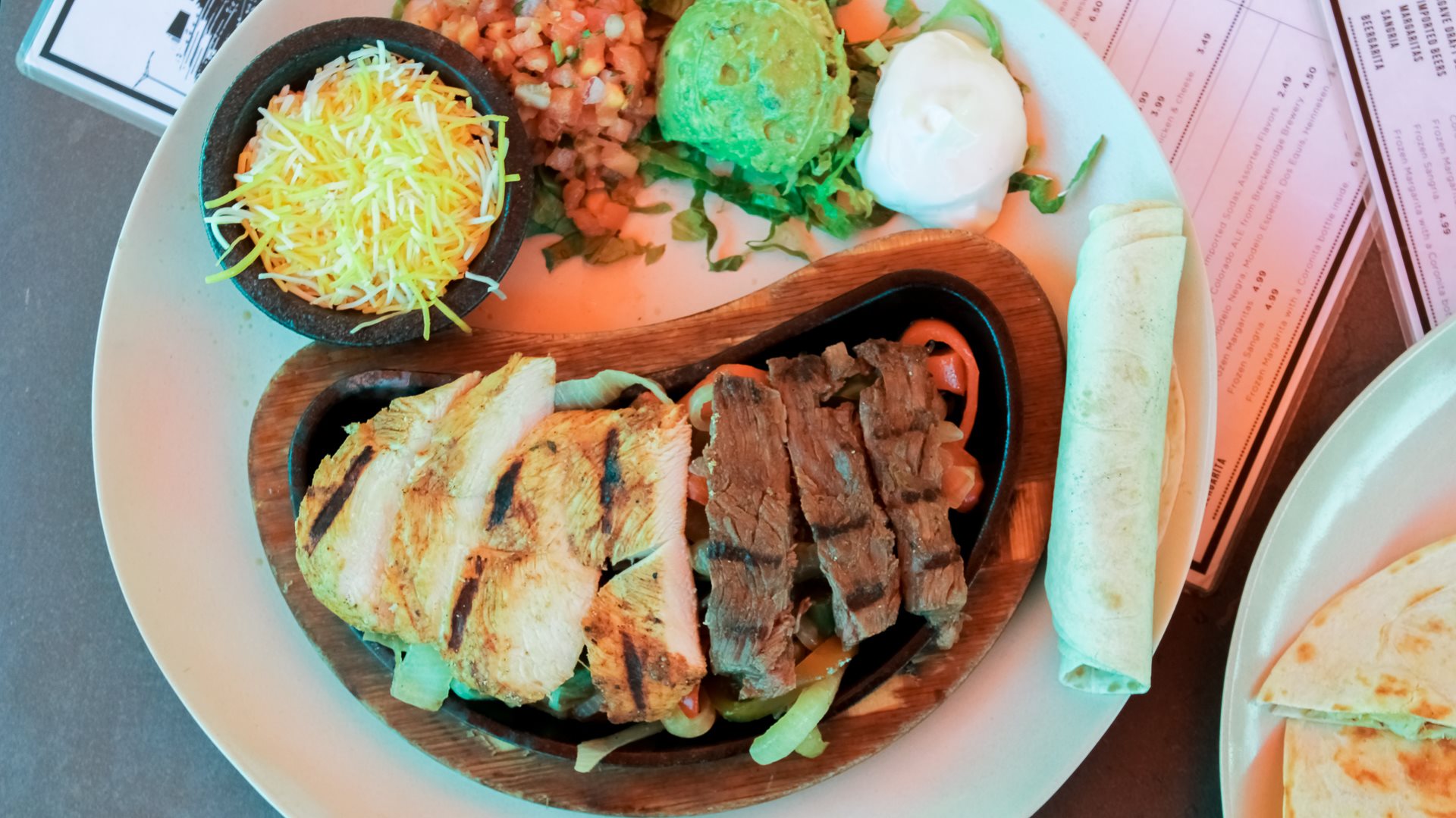 Traditional Mexican combination plate at Acapulco Joe's